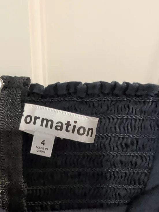 Reformation Black Strapless Ruched Bodice Dress - Picture 3 of 4